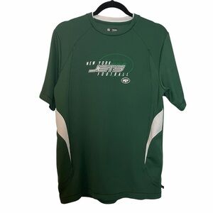 New York Jets NFL Team Apparel Polyester Crewneck Top Size Med.